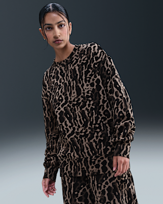 Женский свитшот Nike Sportswear Phoenix Fleece Oversized Printed Crew-Neck