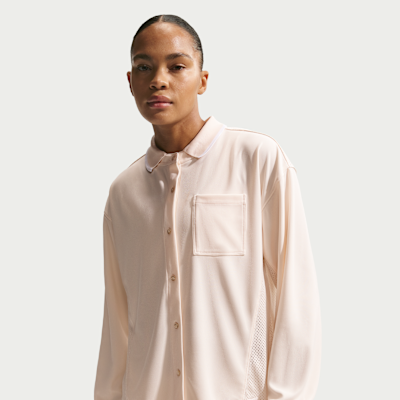 Nike Sportswear Women's Oversized Button-Down Jersey Top