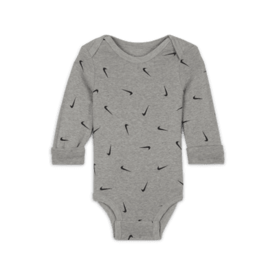 Nike Baby Essentials Baby (0-9M) Long Sleeve Bodysuits (3 Pack)