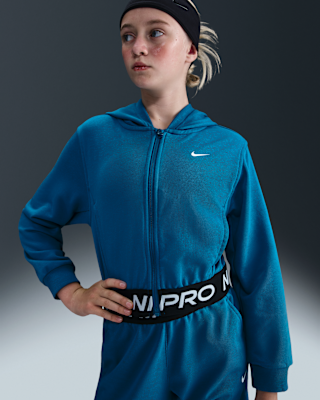 Детское худи Nike Pro Fleece Big Kids' (Girls') Dri-FIT Full-Zip Hoodie