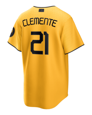 MLB Pittsburgh Pirates City Connect (Roberto Clemente) Men's Replica  Baseball Jersey.