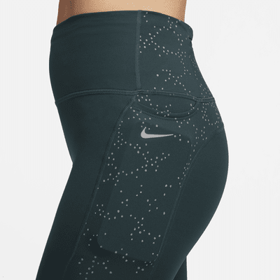 Leggings estampados de tiro medio de 7/8 con bolsillos para mujer Nike Fast