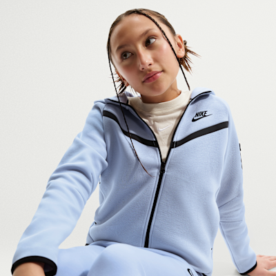 Nike Sportswear Tech Fleece Girls' Full-Zip Hoodie