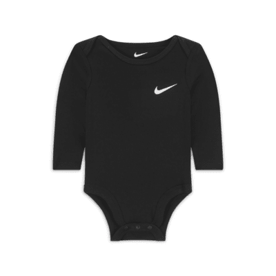 Bodys de manga larga paquete de 3 para bebé (0 a 9 meses) Nike Essentials