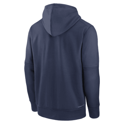 Milwaukee Brewers Authentic Collection Practice Men's Nike Therma MLB Pullover Hoodie