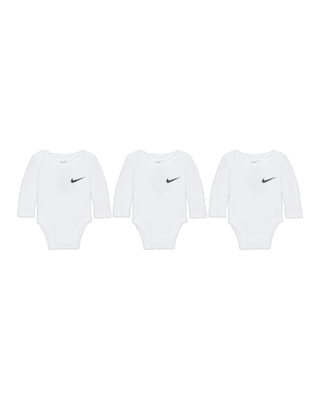 Детские  Nike Essentials Baby (0-9M) 3-Pack Long Sleeve Bodysuits