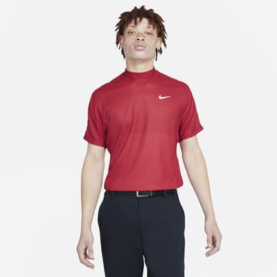 red nike golf top