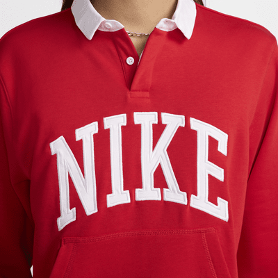 Polo de tejido Fleece de manga larga para hombre Nike Club Fleece