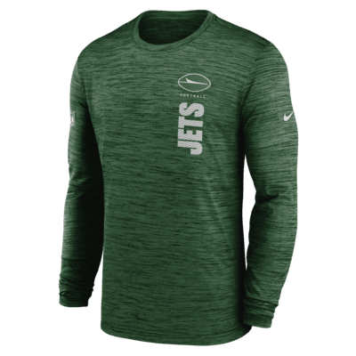 New York Jets Sideline Velocity Men's Nike Dri-FIT NFL Long-Sleeve T-Shirt