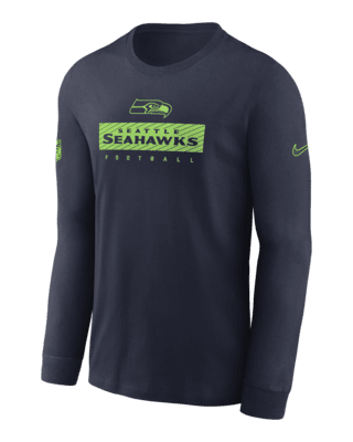 Мужская футболка Seattle Seahawks Sideline Team Issue Nike Dri-FIT NFL Long-Sleeve