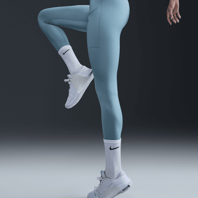 Nike Go-leggings i 7/8-længde med høj talje, fast støtte og lommer til kvinder