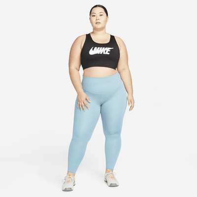 Bra deportivo sin almohadilla de media sujeción para mujer Nike Swoosh Icon Clash (talla grande)