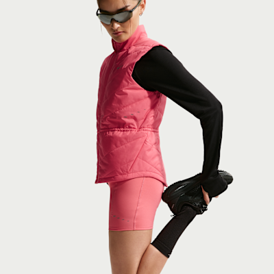 Γυναικείο ψηλόμεσο εφαρμοστό σορτς για τρέξιμο με τσέπες 10 cm Nike Swift