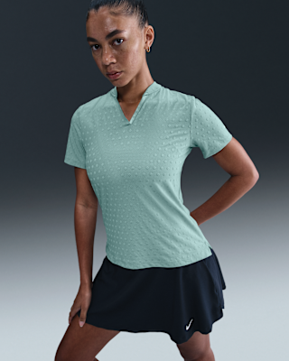 Женские шорты Nike Tour Dri-FIT Short-Sleeve Blade Jacquard Golf Polo