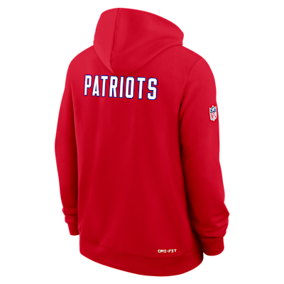 New England Patriots Alt Offensive Set Play Sideline Men's Nike Dri-FIT NFL Pullover Hoodie