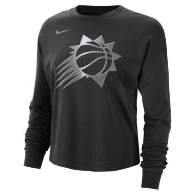 Phoenix Suns Courtside Women's Nike NBA Shine Boxy Long-Sleeve T-Shirt