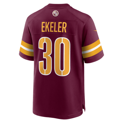 Jersey de fútbol americano Nike de la NFL Game para hombre Austin Ekeler Washington Commanders