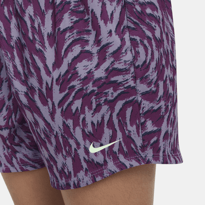 Vævede Nike One-shorts med høj talje til større børn (piger)
