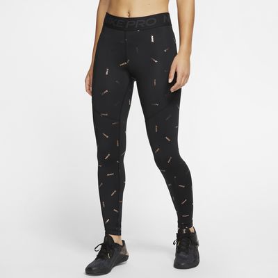 nike pro women's leggings black