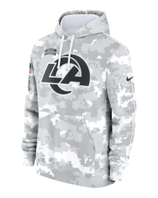 Мужское худи Los Angeles Rams Salute to Service Primary Edge Club Nike NFL Pullover Hoodie