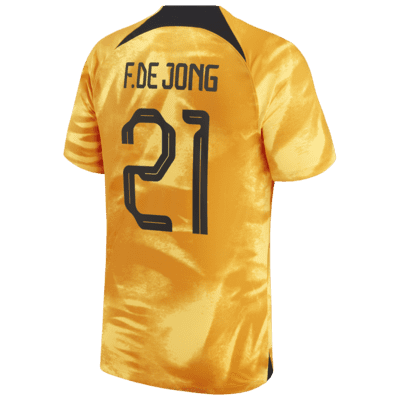 Barcelona 2022/23 Stadium Away (Frenkie de Jong) Nike Women's Dri-Fit Soccer Jersey in Yellow, Size: Small | FN4915466-FCB