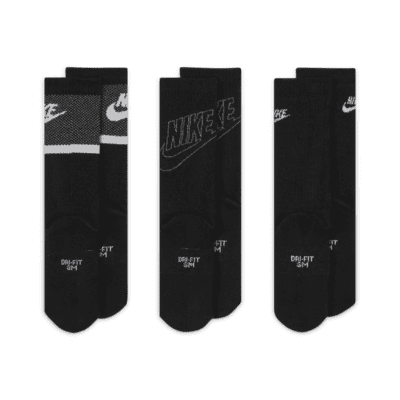 Nike Everyday Kids' Cushioned Crew Socks (3 Pairs)