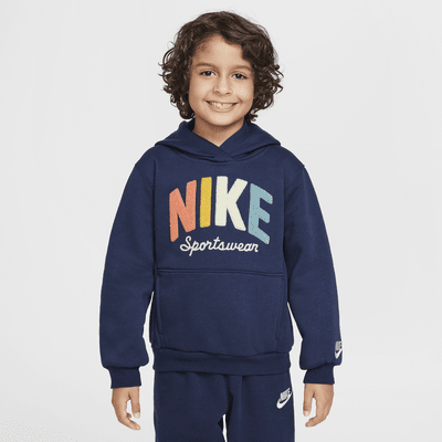 Sudadera con gorro sin cierre de tejido Fleece para preescolar Nike Sportswear Powder Play