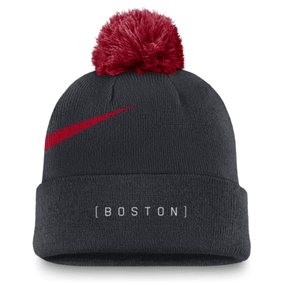 Boston Red Sox Peak Men's Nike MLB Cuffed Pom Beanie