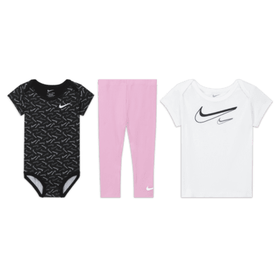 Nike Swoosh Logo Baby (12-24M) 3-Piece Bodysuit Set. Nike.com
