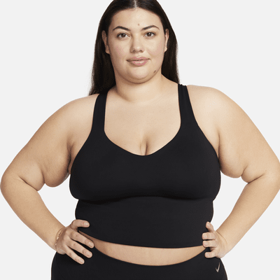 Camiseta de tirantes con bra deportivo de baja sujeción con almohadillas para mujer (talla grande) Nike Alate