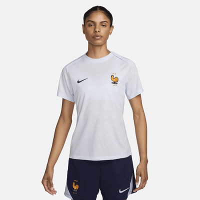 Maglia da calcio pre-partita Nike Dri-FIT FFF Academy Pro da donna – Away