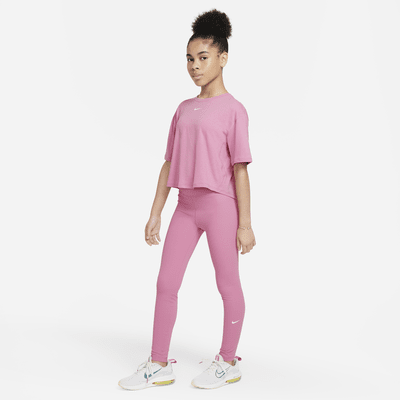 Nike One Big Kids' (Girls') Dri-FIT High-Waisted Leggings