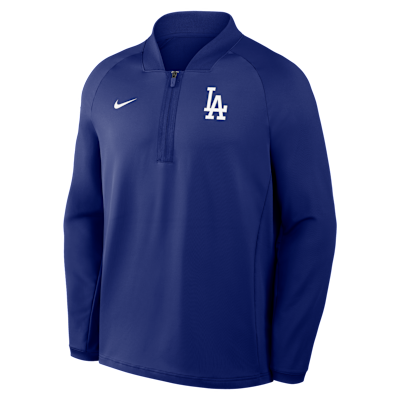 Los Angeles Dodgers Authentic Collection Men's Nike Dri-FIT MLB 1/2-Zip Long-Sleeve Top