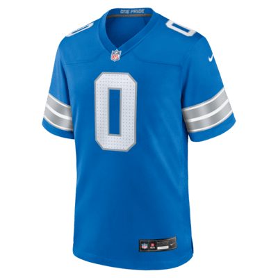 Jersey de fútbol americano Nike de la NFL Game para hombre Terrion Arnold Detroit Lions