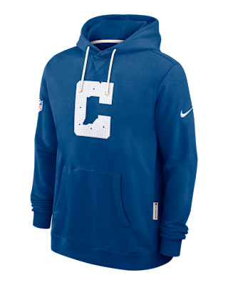 Мужское худи Indianapolis Colts Initial Home Sideline Nike Dri-FIT NFL Pullover Hoodie