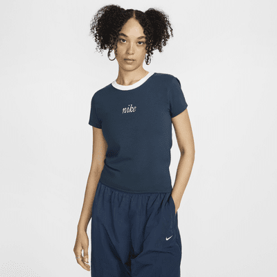 T-shirt corta slim fit Nike Sportswear Chill Knit – Donna