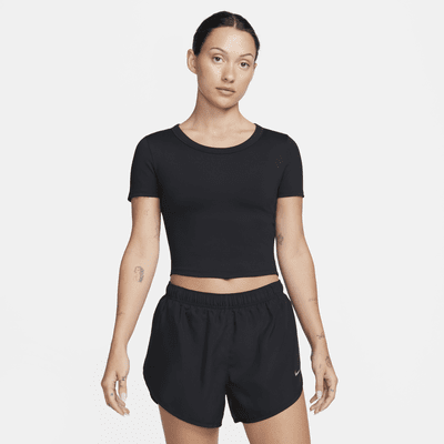 Nike One Fitted Dri-FIT Kısa Kollu Crop Kadın Üstü