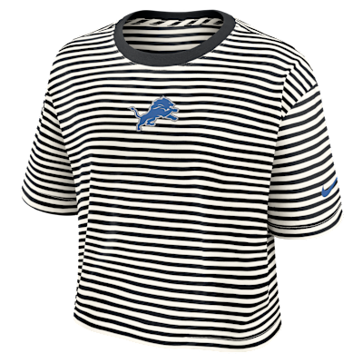 Detroit Lions Striped Women's Nike MLB Cropped T-Shirt from Nike - $50