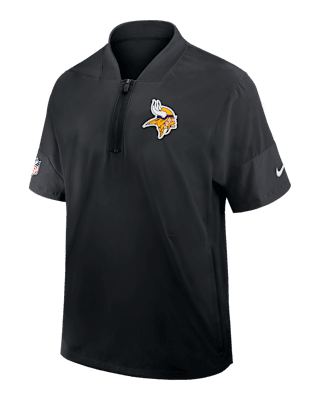 Мужская куртка Minnesota Vikings Sideline Coach Nike NFL 1/2-Zip Short-Sleeve