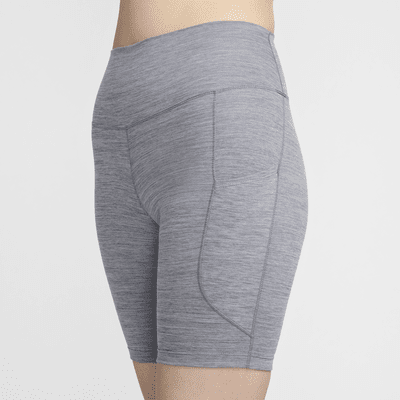 Shorts de ciclismo con bolsillos de tiro alto de 20 cm para mujer Nike One