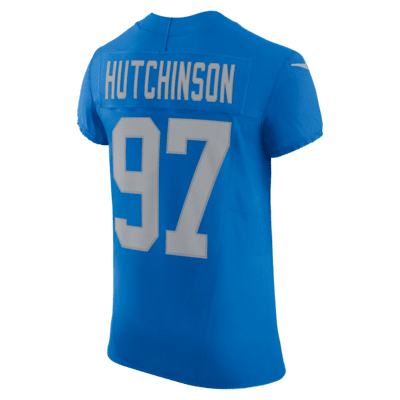 Jersey de fútbol americano Nike Dri-FIT de la NFL Elite para hombre Aidan Hutchinson Detroit Lions