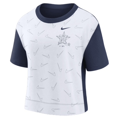Nike Team Lineup (MLB Houston Astros) Women's Cropped T-Shirt