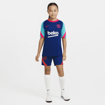 FC Barcelona Strike Older Kids' Short-Sleeve Football Top. Nike UK