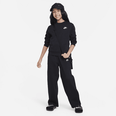 Nike Sportswear Club Fleece Big Kids' (Girls') Wide-Leg Pants