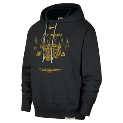 Los Angeles Lakers Nike Courtside Chrome Pullover Hoodie - Black