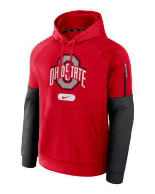 Мужское худи Ohio State Buckeyes Fitness Men’s Nike Therma College Pullover Hoodie для тренировок