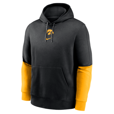 Sudadera con gorro sin cierre universitaria Nike para hombre Iowa Hawkeyes Sideline Team Issue Club