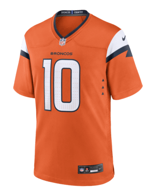 Мужские джерси Bo Nix Denver Broncos Nike NFL Game Football Jersey для футбола