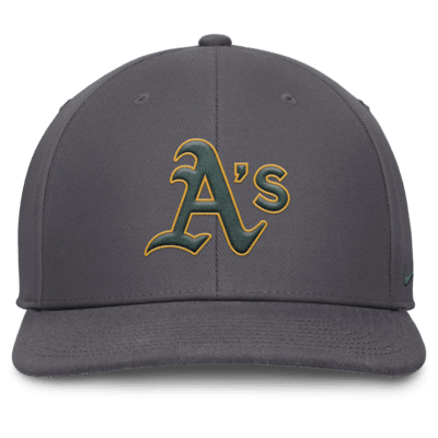 Gorra Nike Dri-FIT de la MLB ajustable para hombre Oakland Athletics Pro