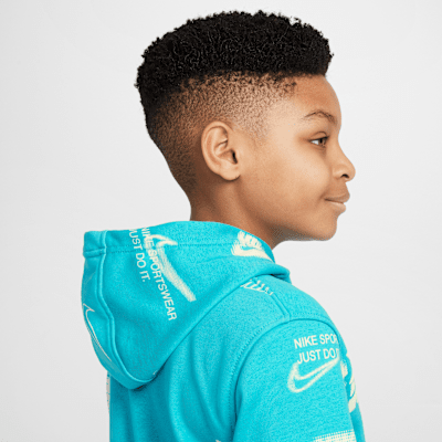 Nike Sportswear Club Sudadera con gorro de French Terry para niños talla grande